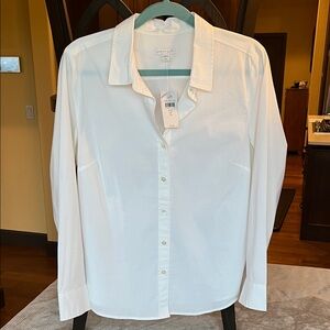 NWT J. Jill White Button-Down “Perfect” Shirt
